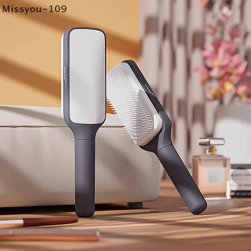 Revolutionary Self-Cleaning Hairbrush for Women - Effortless One-Key Cleaning & Scalp Massage Comb with Anti-Static Technology