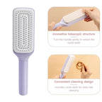 Revolutionary Self-Cleaning Hairbrush for Women - Effortless One-Key Cleaning & Scalp Massage Comb with Anti-Static Technology
